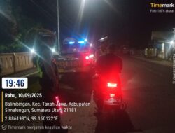 Polsek Tanah Jawa Intensifkan Blue Light Patrol, Cegah Balap Liar dan Kejahatan Jalanan