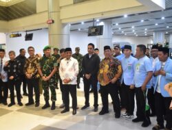 Danrem 132/Tadulako Hadiri Penyambutan Ketua DPD RI di Bandara SIS Al – Jufri Palu