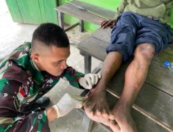Satgas Yonif 131/Brajasakti Gelar Pelayanan Kesehatan di Perbatasan Papua