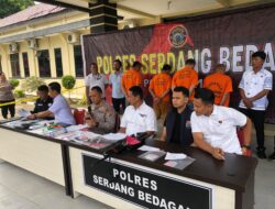 Polres Sergai Ungkap Sindikat Kekerasan, Senjata Ilegal, dan Narkotika