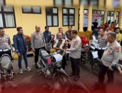 Polres Abdya Gelar Kegiatan Konfrensi Pers Ungkap Kasus Curanmor Antar Kabupaten