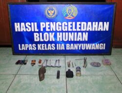 Kamar Hunian Warga Binaan Lapas Banyuwangi Digeledah, Pastikan Bebas dari Barang Terlarang
