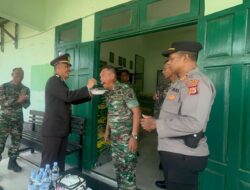 Perkuat Sinergi, Brimob Aceh Kunjungi Koramil 04 Sultan Daulat Dalam Rangka HUT TNI ke – 80