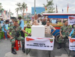 Ratusan Gerobak UMKM Sajikan Makanan Gratis di HUT ke – 80 TNI Medan
