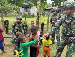 Anjangsana Satgas Yonif 521 Wujud Kepedulian dan Silaturahmi di Distrik Benawa Kabupaten Yalimo