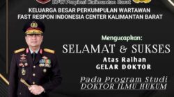 DPW Fast Respon Indonesia Centre Prop. Kalbar Ucapkan Selamat dan Sukses untuk Kapolda Kalbar