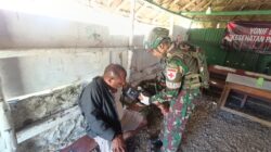 Kesehatan Pos TNI Satgas Yonif 521/DY Buka Layanan Kesehatan Gratis di Distrik Bolakme